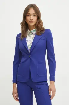 Luisa Spagnoli sacou culoarea violet, un singur rand de nasturi, neted, 541953 imagine