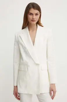 Luisa Spagnoli sacou de in VELINA culoarea bej, cu doua randuri de nasturi, neted, 540685 imagine