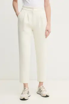 MACKAGE pantaloni femei, culoarea bej, fason tigareta, high waist, MARIANA imagine