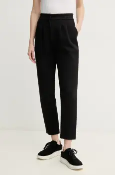 MACKAGE pantaloni femei, culoarea negru, fason tigareta, high waist, MARIANA imagine