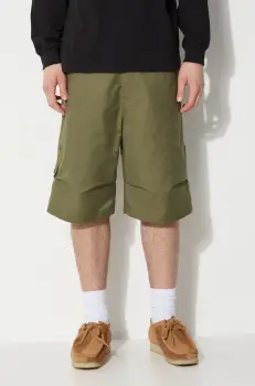 Maharishi pantaloni scurti Original Dragon Loose Snoshorts barbati, culoarea verde, 5070.OLIVE imagine