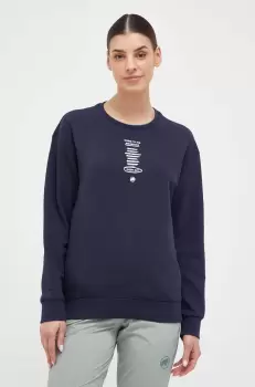 Mammut bluza Core ML femei, culoarea albastru marin, cu imprimeu imagine