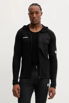 Mammut hanorac in aer liber Aenergy Light culoarea negru, cu gluga, uni, 1014.05541 imagine
