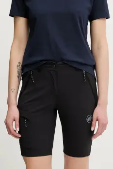 Mammut pantaloni scurti outdoor Runbold IV culoarea negru, uni, high waist, 1023-01200 imagine