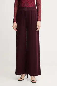 Marc Aurel pantaloni culoarea bordo, lat, high waist, 1891-7000-73813 imagine