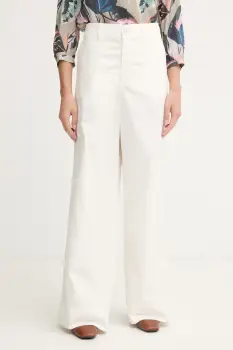 Marc Aurel pantaloni wide leg pentru femei, din bumbac cu elastan imagine