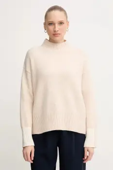 Marc Aurel pulover din amestec de lana culoarea bej, cu guler, 8027-8000-82089 imagine