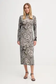 Marc Aurel rochie culoarea negru, midi, mulata, 6574-7000-73868 imagine