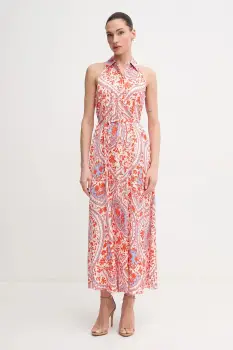 Marc Aurel rochie culoarea portocaliu, maxi, evazata, 6971-1000-24791 imagine