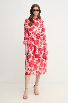 Marc Aurel rochie culoarea rosu, midi, evazati, 6532-1010-24783 imagine