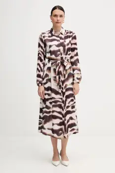 Marc Aurel rochie culoarea roz, midi, drept, 6576-1000-24817 imagine