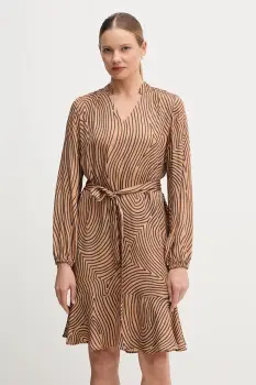 Marc Aurel rochie din viscoza culoarea maro, mini, oversize, 6577-1000-24812 imagine