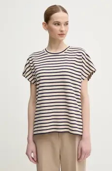 Marc Aurel tricou femei, culoarea bej, 7677-7000-73858 imagine