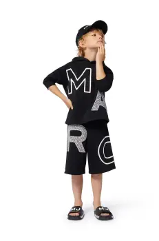 Marc Jacobs bluza copii culoarea negru, cu gluga, cu imprimeu, W60431 imagine