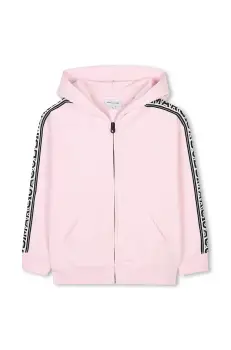 Marc Jacobs bluza copii culoarea roz, cu gluga, cu imprimeu, W60438 imagine