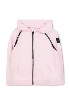 Marc Jacobs bluza copii culoarea roz, cu gluga, uni, W60659 imagine