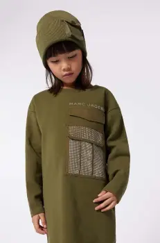 Marc Jacobs caciula din lana pentru copii culoarea verde, W60349 imagine