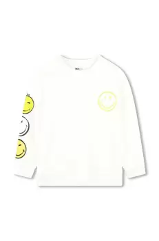 Marc Jacobs hanorac de bumbac pentru copii culoarea bej, cu imprimeu imagine