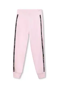 Marc Jacobs pantaloni de trening din bumbac pentru copii culoarea roz, cu imprimeu, W60656 imagine