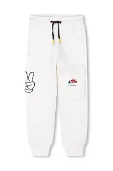 Marc Jacobs pantaloni de trening din bumbac pentru copii x Disney culoarea bej, cu imprimeu, W60466 imagine