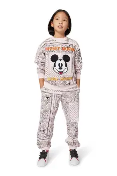 Marc Jacobs pantaloni de trening pentru copii culoarea roz, cu imprimeu, W60651 imagine