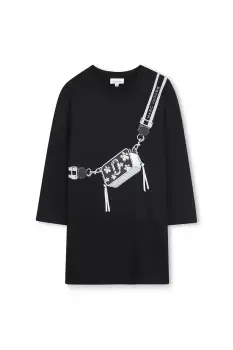 Marc Jacobs rochie din bumbac pentru copii culoarea negru, mini, oversize, W60598 imagine