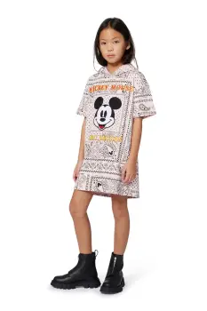 Marc Jacobs rochie din bumbac pentru copii culoarea roz, mini, drept, W60613 imagine