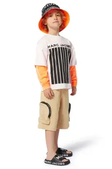 Marc Jacobs tricou de bumbac pentru copii culoarea alb, cu imprimeu, W60451 imagine