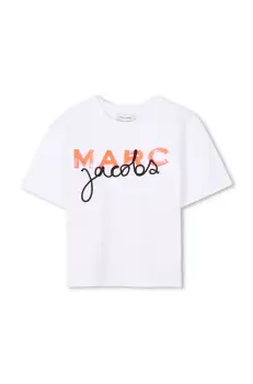 Marc Jacobs tricou de bumbac pentru copii culoarea alb, cu imprimeu, W60455 imagine