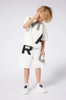 Marc Jacobs tricou de bumbac pentru copii culoarea bej, cu imprimeu, W60460 imagine