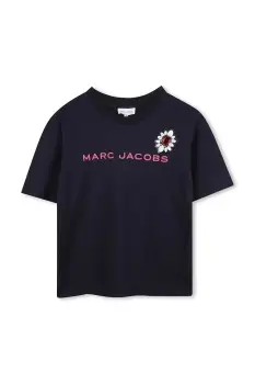 Marc Jacobs tricou de bumbac pentru copii culoarea bleumarin, W60590 imagine