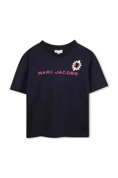 Marc Jacobs tricou de bumbac pentru copii culoarea bleumarin, W60590 imagine