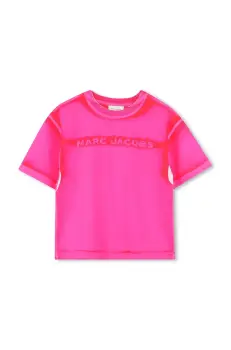 Marc Jacobs tricou de bumbac pentru copii culoarea roz, cu imprimeu, W60446 imagine