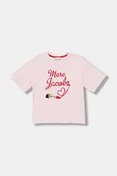 Marc Jacobs tricou de bumbac pentru copii culoarea roz, W60579 imagine