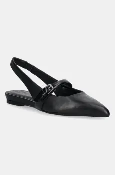 Marc O'Polo balerini de piele PENELOPE 2A culoarea negru, cu toc deschis, 50318781101100 imagine