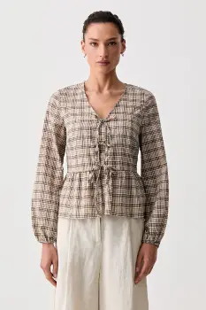 Marc O'Polo bluza cu volane pentru femei, cu bumbac imagine