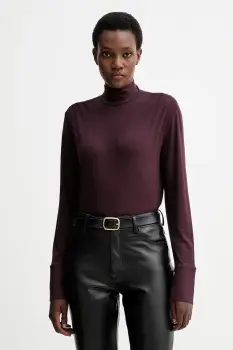 Marc O'Polo bluza culoarea bordo, uni, 510214952225 imagine
