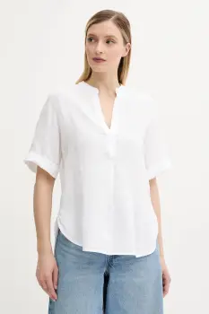 Marc O'Polo bluza din in culoarea alb, uni, 516113541069 imagine