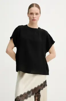 Marc O'Polo bluza femei, culoarea negru, neted, 503111841007 imagine