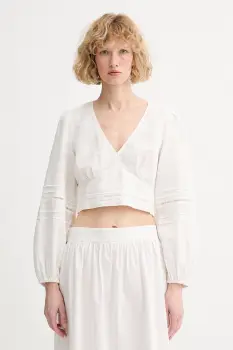 Marc O'Polo bluza pentru femei, cu amestec de in imagine