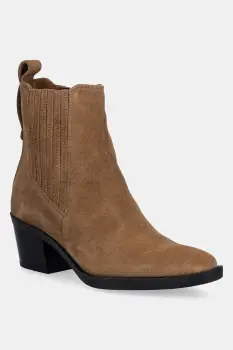 Marc O'Polo cizme din piele intoarsa Luna culoarea maro, cu toc drept, 50718457103300 imagine