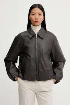 Marc O'Polo geaca de piele culoarea maro, de tranzitie, 5000007903 imagine