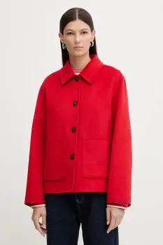 Marc O'Polo geaca din amestec de lana culoarea rosu, de tranzitie, 600005170009 imagine