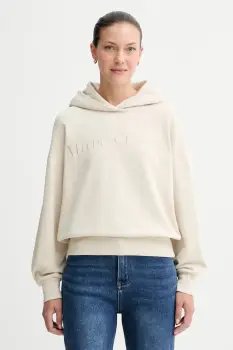 Marc O'Polo hanorac de bumbac culoarea bej, cu gluga, cu imprimeu, 508407354165 imagine