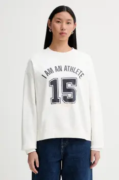 Marc O'Polo hanorac de bumbac culoarea bej, cu imprimeu, 5000007532 imagine