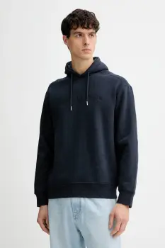 Marc O'Polo hanorac de bumbac culoarea bleumarin, cu gluga, uni, 620400754002 imagine