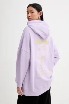 Marc O'Polo hanorac de bumbac culoarea violet, cu gluga, uni, 5000009351 imagine