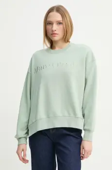 Marc O'Polo hanorac de bumbac femei, culoarea verde, cu imprimeu, 502407354033 imagine