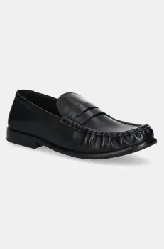 Marc O'Polo mocasini de piele FIONA 1A femei, culoarea negru, cu toc plat, 50118633201134 imagine