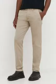 Marc O'Polo pantaloni barbati, culoarea albastru marin, cu fason chinos imagine